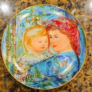 EDNA HIBEL Mother's Day‎ Plate 1991 Marked 5601 B Vintage Plate 1991